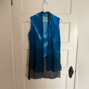 Elie Tahari Blue Silk Shirt